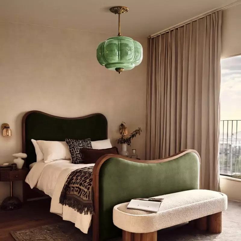 Simple Glass Pumpkin Pendant Light